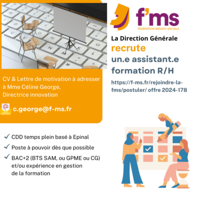 federation medico sociale fms postuler la dg de la fms recrute assistant e formation cdd 