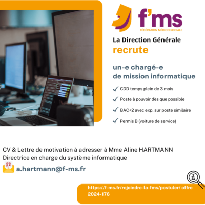 federation medico sociale fms postuler la dg recrute charge e mission informatique cdd temps plein fms 