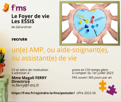 Le FAS les essis recrute un e amp aide soignant av H-F offre 56 fms postuler