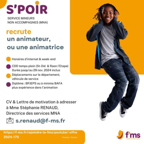 federation medico sociale fms postuler offre spoir recrute animateur trice cdd 