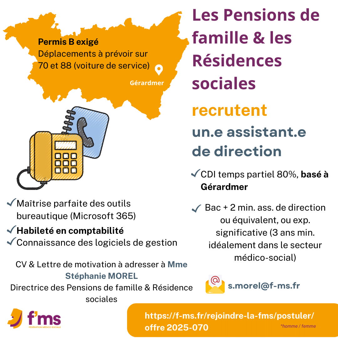 federation medico sociale fms postuler2025 070 PF RS Assistant direction H F 73 FMS | Fédération Médico Sociale