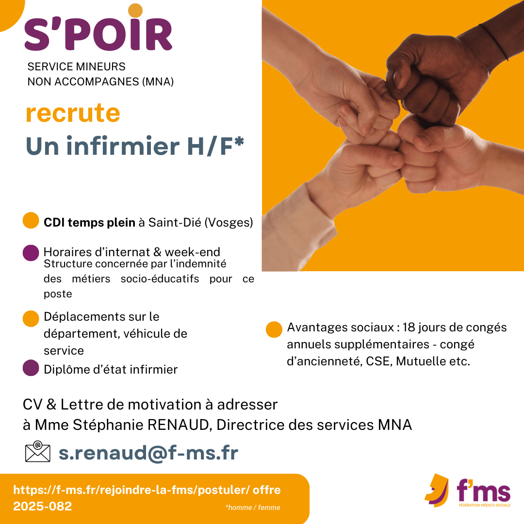 federation medico sociale fms postuler2025 2025 082 CDI TPS PLEIN S POIR IDE H F 87 FMS | Fédération Médico Sociale