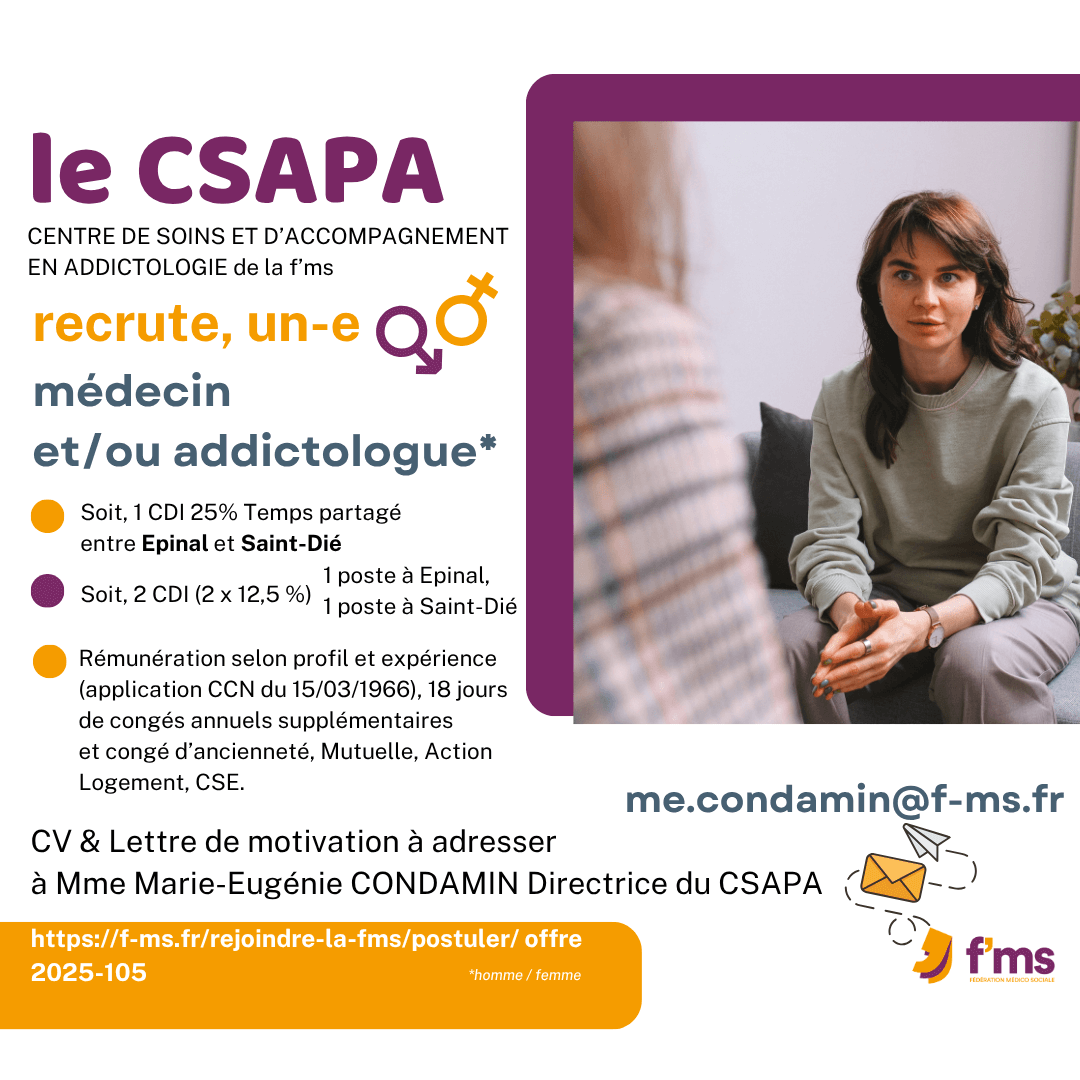 fms postuler csapa recrute medecin addictologue hf