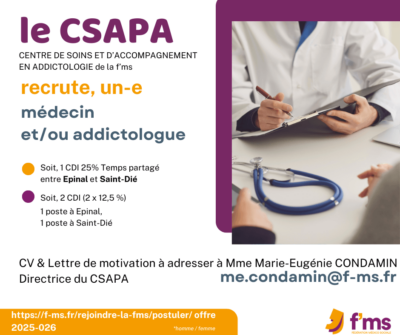 federation medico sociale fms postuler le csapa recrute medecin addictologue a 