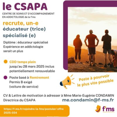 federation medico sociale fms postuler le csapa recrute es hf en cdd 